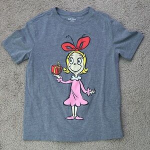 Gray Old Navy T-shirt with Cindy Lou Who